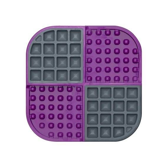 Лизальний килимок антистрес для собак LickiMat Slomo Purple, комбінований із функцією слоуфідера