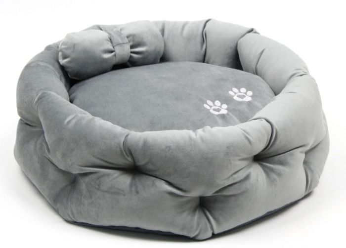 Лежак Том меблевий велюр сірий, 43х43х13 см 