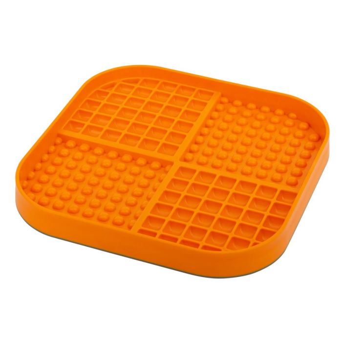 Лизальний килимок антистрес для собак LickiMat Slomo XL Orange, з функцією слоуфідера