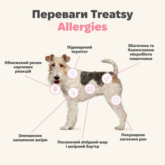 Гіпоалергенний вітамінний комплекс для собак Treatsy Allergies 180 г 60 шт