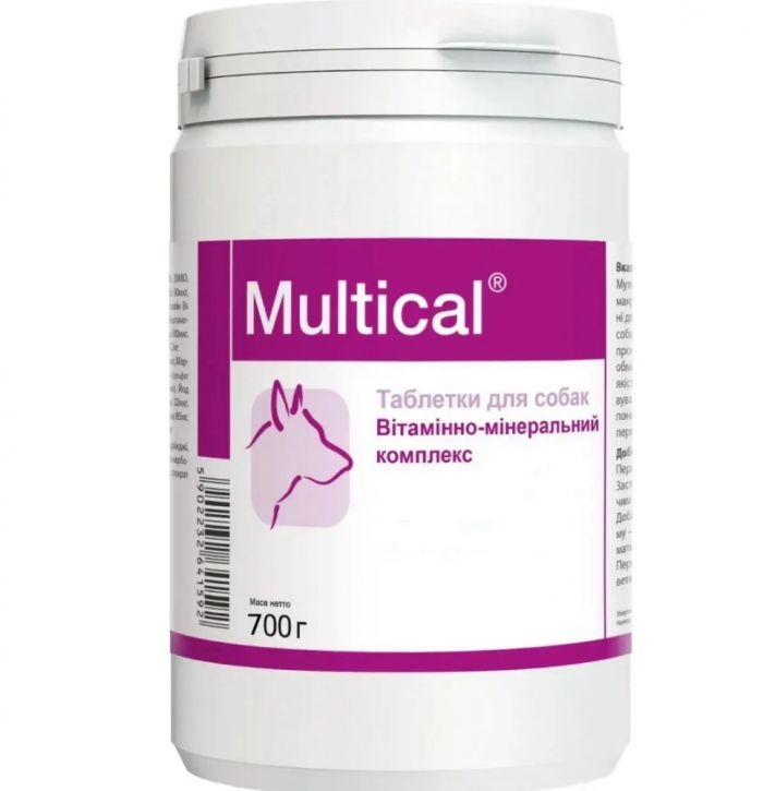 Вітаміни для собак Dolfos MultiCal Dog, мультивітамінний комплекс, 700 г 