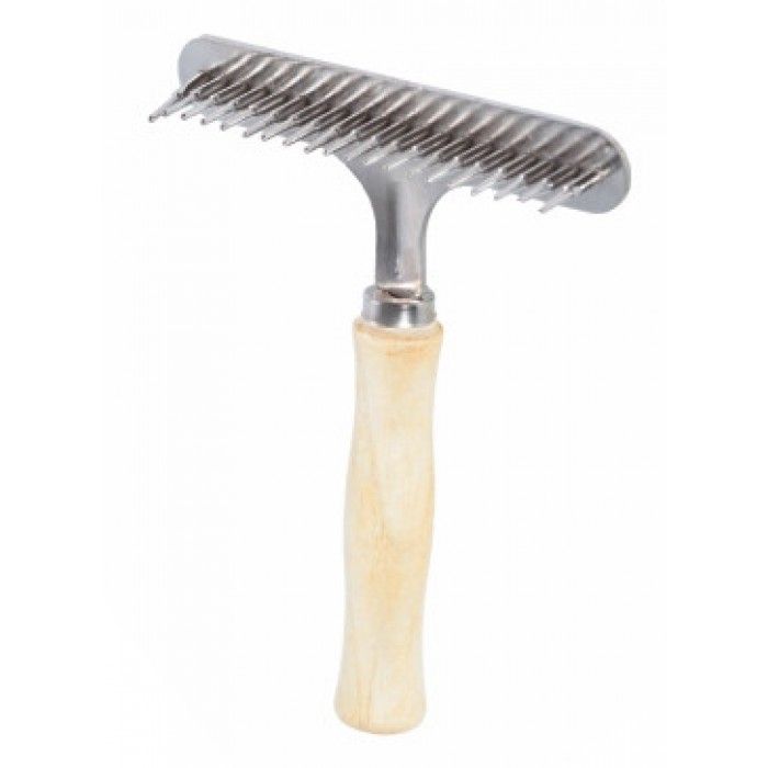 Гребінець-граблі з деревяною ручкою М313, Unizoo