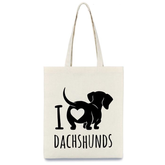 Екосумка я люблю таксу 35х41см 