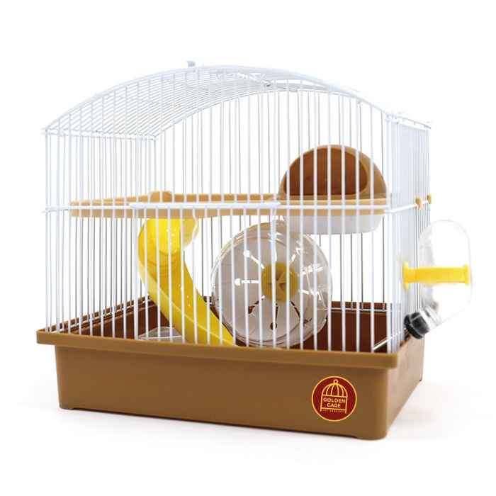 Клітка для гризунів Золота клітка, емальована з куполоподібним верхом і космічним дизайном, 272126 см