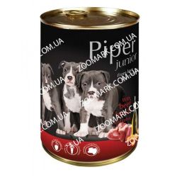 DN Piper Junior Dog з яловичим серцем і морквою 400г 