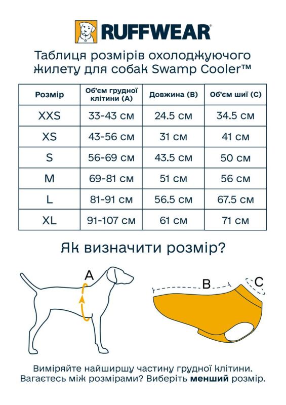 Охолоджуюча попона для собак Ruffwear Swamp Cooler™ XXS Сірий