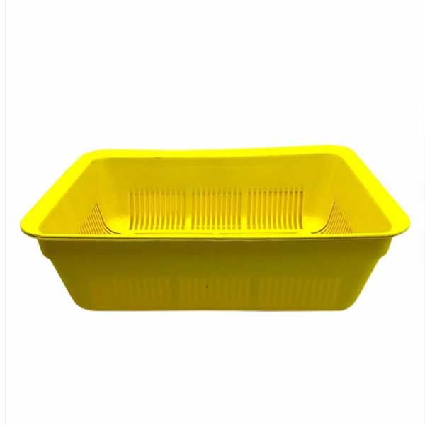 Туалет для тварин Дніпро  глибокий з сіткою Жовтий