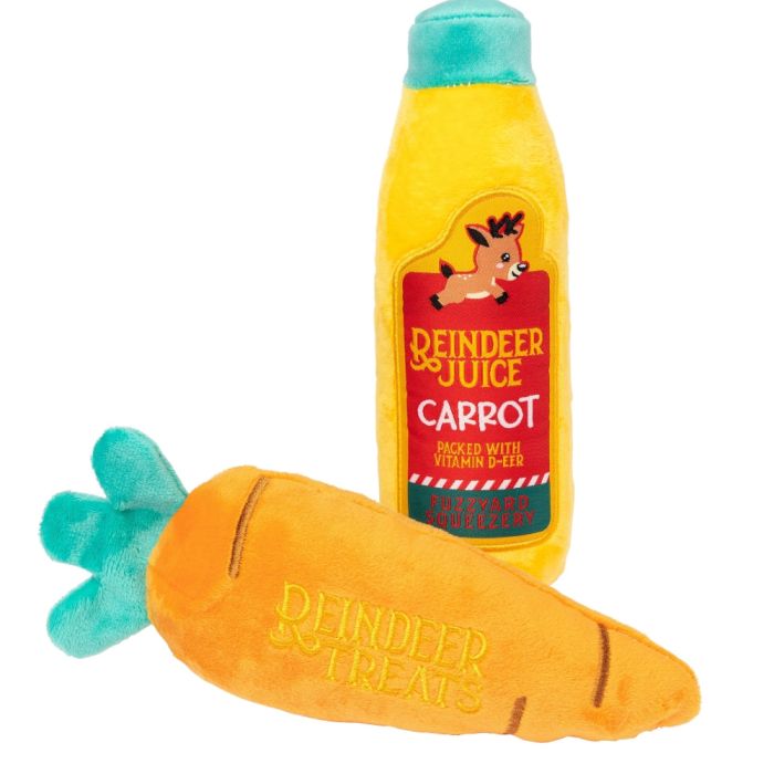 М'яка іграшка для собак FuzzYard Олень Морквяний Сет