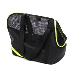 Сумка Крос чорна (салатова смуга) 35х31х23 см