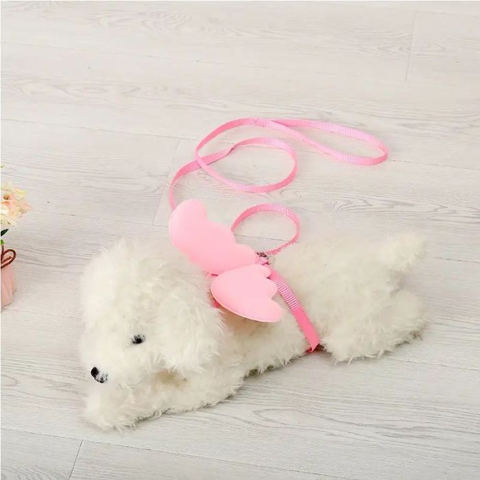 Комплект шлея + Повідець з крильцями стрічка Обєм грудей 22-32 см