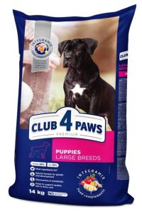 Акція CLUB 4 PAWS Сухий корм для цуценят великих порід з куркою 14кг (-15)
