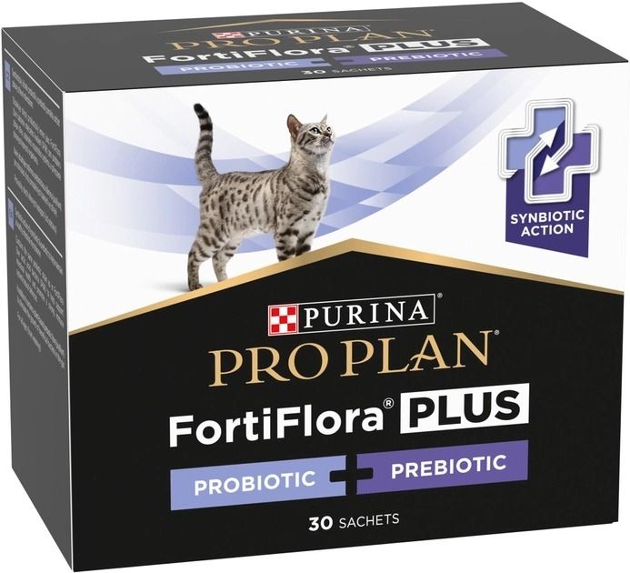Purina Pro Plan FortiFlora Plus Пробіотик з пребіотиком для дорослих котів та кошенят для підтримки нормальної міклофлори кишечника 30 x 1.5 г 