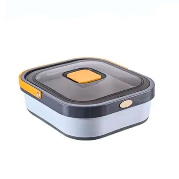 Розкладний контейнер для корму 34х29х25 см, 15 л Сіро-білий