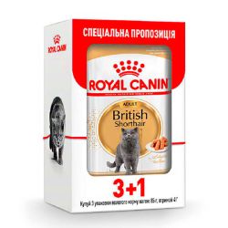 Royal Canin British Shorthair Adult (Роял Канін для кішок породи Британська короткошерста) Акція 3+1
