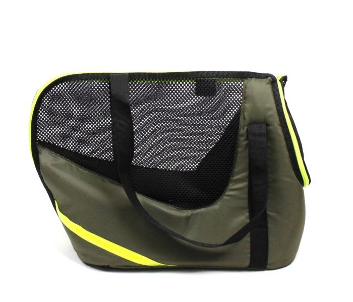 Сумка Крос хакі (салатова смуга), 34х40х23 см 