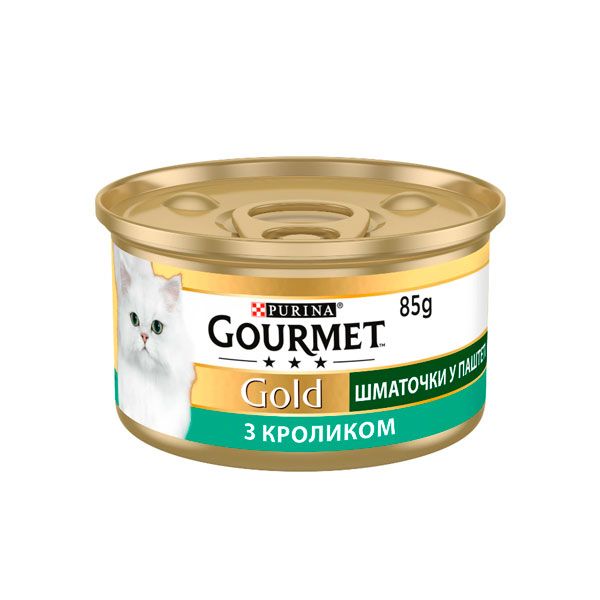 Gourmet Gold шматочки в паштеті для котів із кроликом, 85 г 85 г
