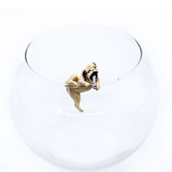 Декор для акваріума собака з кісткою, 4 см 