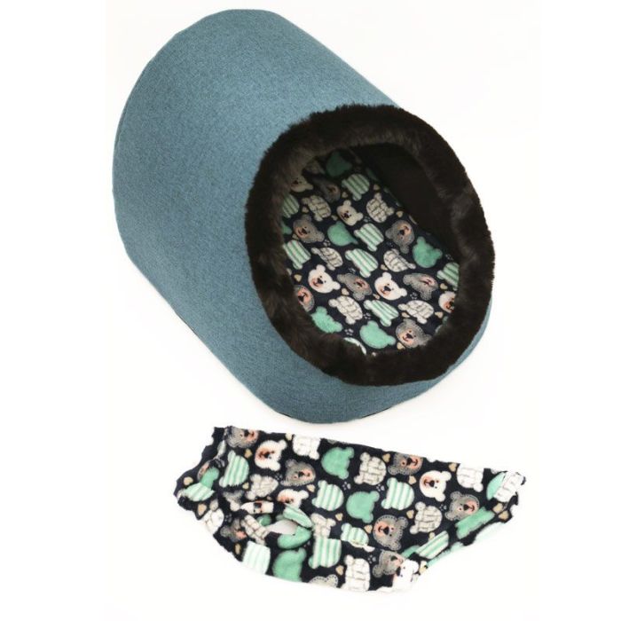 Будиночок для тварин Норка 2 антикоготь 47  40  30см Морська хвиля