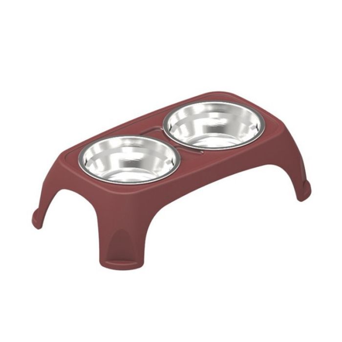 Бар Столик пластик з 2 металевими мисками L 600мл