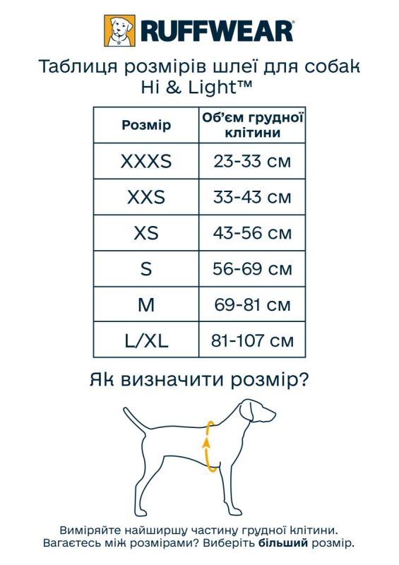 Полегшена шлейка для собак Ruffwear Hi & Light™ XXS 33-43 см Сірий