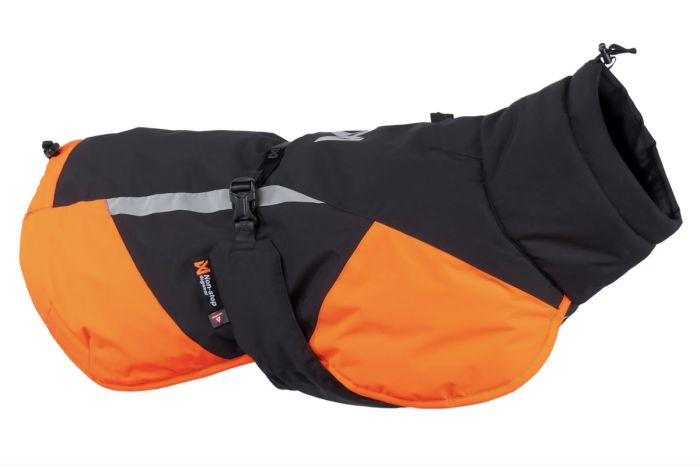 Тепла зимова куртка для собак Glacier jacket 3.0 Non-stop dogwear Чорний/Помаранчевий 36