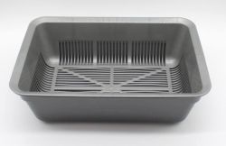 Туалет для тварин Дніпро  глибокий з сіткою Сірий