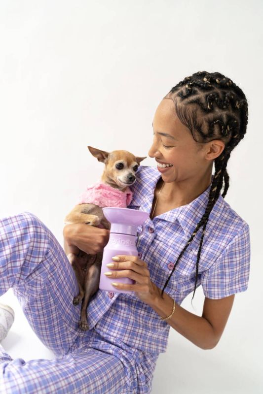 Пляшка-поїлка для собак Springland Ліловий 450 мл