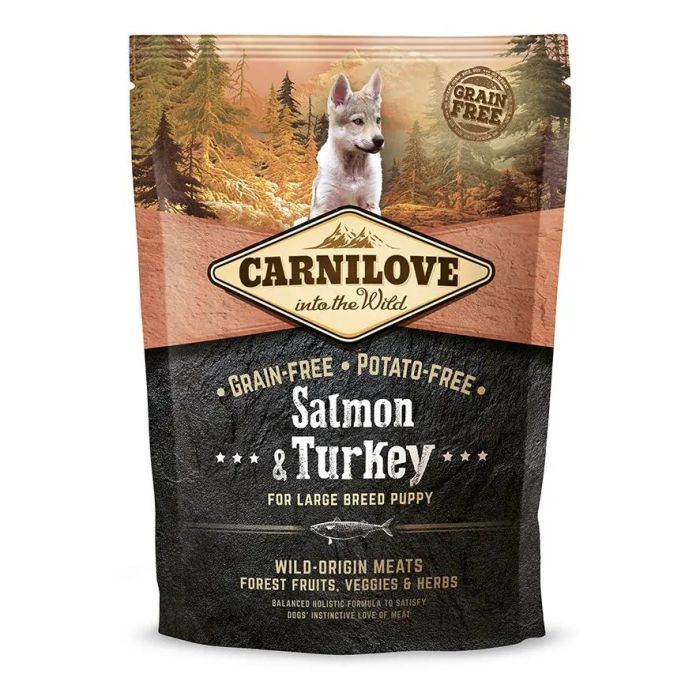 Carnilove Large Breed Puppy з лососем та індичкою сухий корм для цуценят і великих порід 1.5 кг 