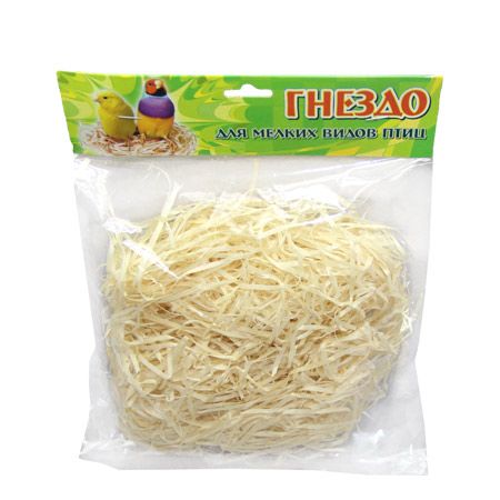 Гніздо деревне наповнювач для дрібних птахів Фауна Кубло деревне наповнювач для дрібних птахів