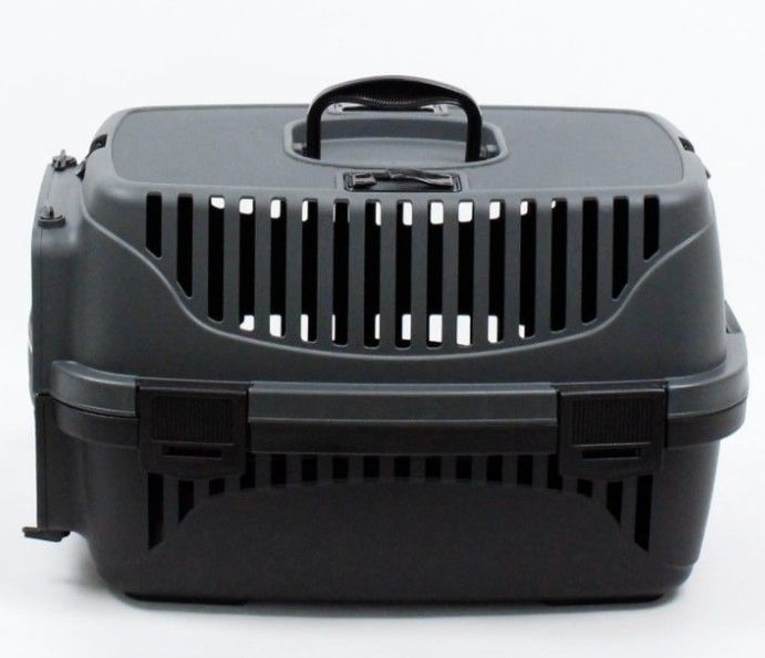 Переноска для тварин Пластикова SG на 6 кг 48х32х32 чорна 