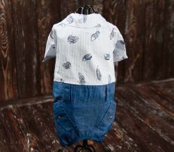 Крос комбінезон для собак хлопчиків штапель S1