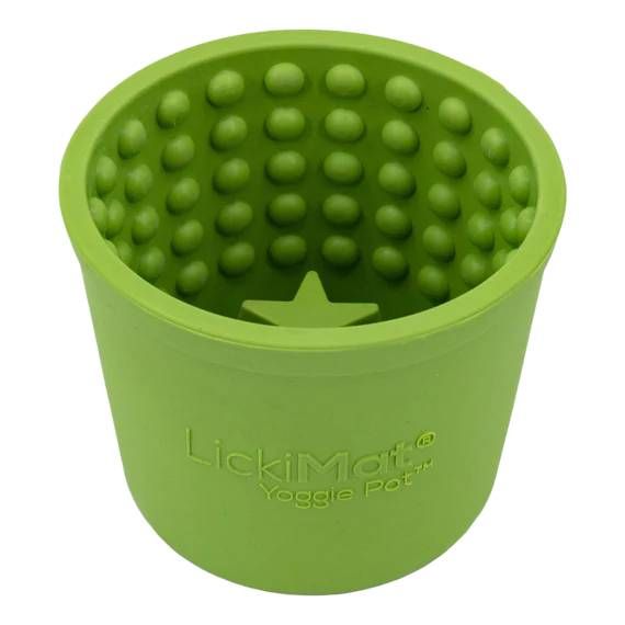 Миска повільного годування собак LickiMat Yoggie Pot Green