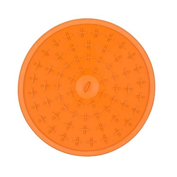 Лизальний килимок антистрес для собак LickiMat Splash Orange, для купання та догляду, на присосках