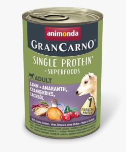 Animonda GranCarno без сої вологий корм для собак зі шматочками ягнятини 400 г 