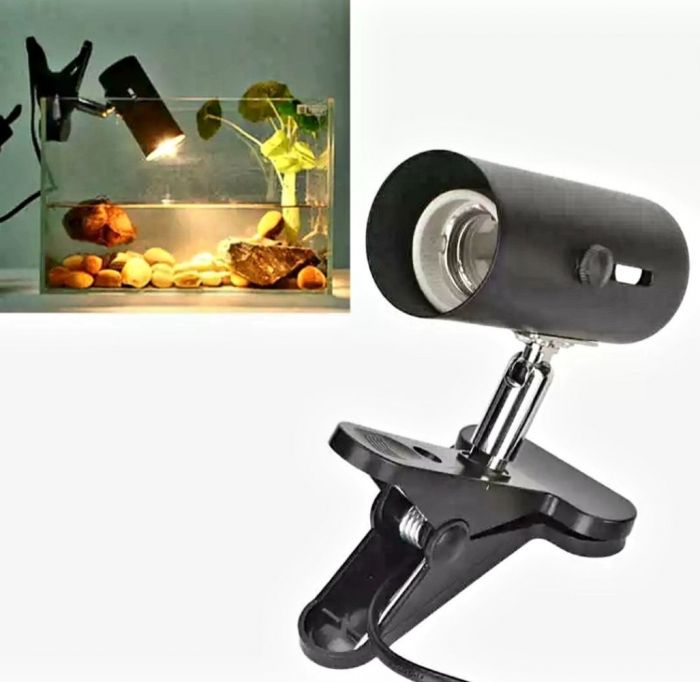 Світильник-прищіпка під цоколь для акваріума і тераріуму (китайська вилка) 