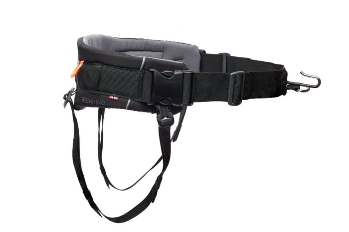 Пояс для прив'язі собак Trekking belt 2.0 Non-stop dogwear Чорний/Сірий S