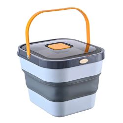 Розкладний контейнер для корму 34х29х25 см, 15 л Помаранчево-білий