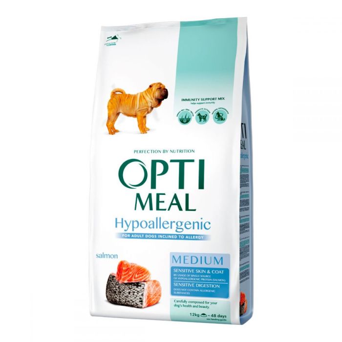 Optimeal для дорослих собак середніх порід з лососем 1,5 кг