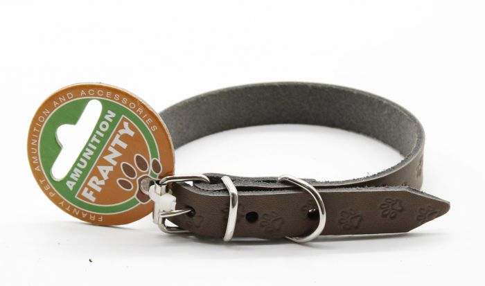 Нашийник Franty Style Paw шкіра Фіолетовий 16 мм  23-31 см. 