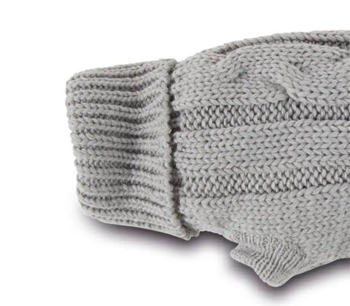 В'язаний светр для собаки Wolters Cable Knit з візерунком коси 45 см Сріблястий
