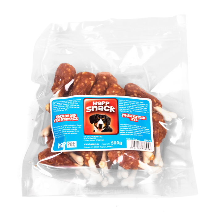 Кальцинована кісточка для собак з куркою і рисом 500г 