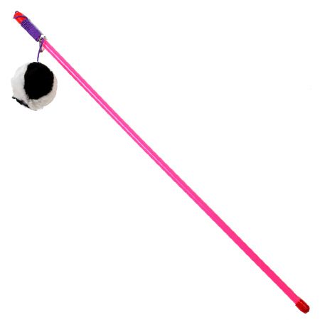 Вудка-дражнилка хутряний чорно-білий куля 