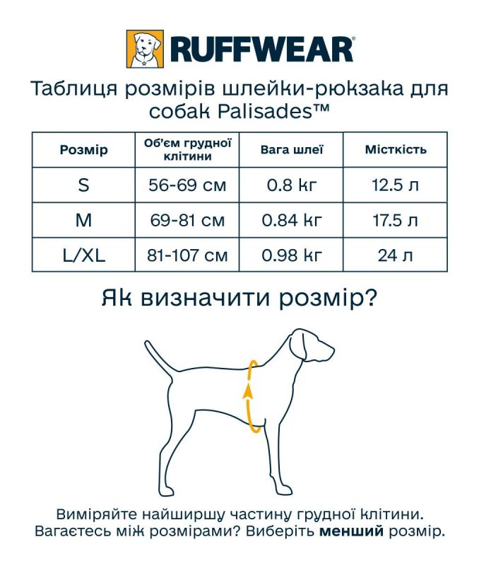 Шлейка-рюкзак для собак Ruffwear Palisades™ S Червоний