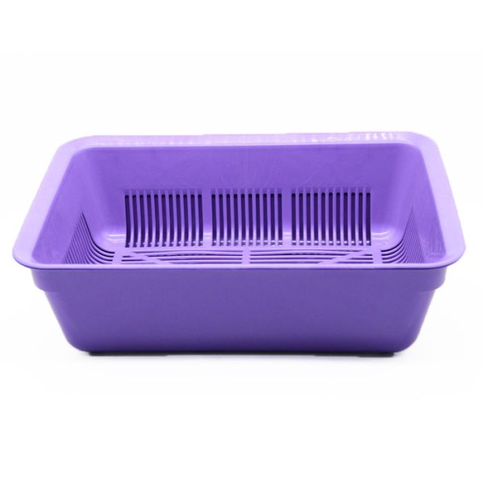 Туалет Дніпро для котів глибокий без сітки Бузковий