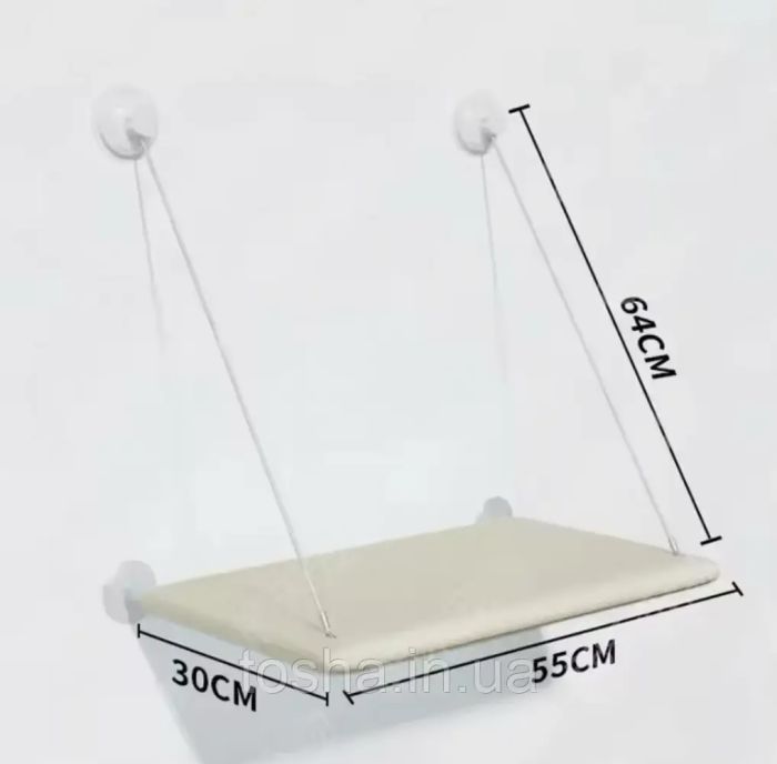 Гамак на вікно 5430 см. Коричневый