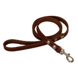 Повідець строчений коричневий 25 мм