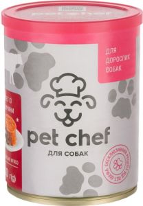 Pet chef консерви для собак з яловичиною 800г