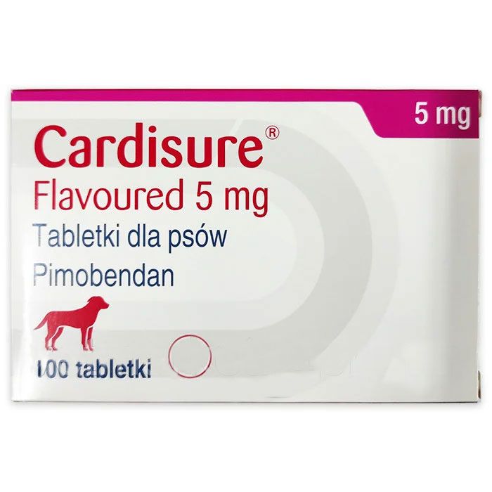 Кардишур ( Cardisure, пімобендан) - для лікування серцевої недостатності у собак 5мг - 100 таблеток