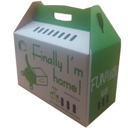 Переноска для тварин до 8 кг 45х22х28 см картон 