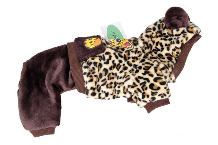 Леопард комбінезон для собак хлопчиків махра S2